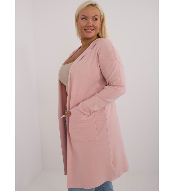 Sweter plus size PM-SW-PM728.02 jasny różowy