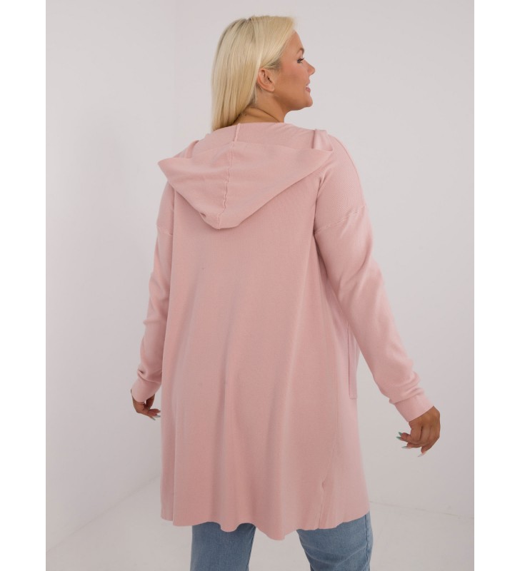 Sweter plus size PM-SW-PM728.02 jasny różowy