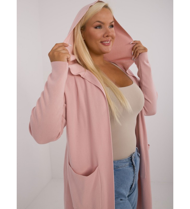 Sweter plus size PM-SW-PM728.02 jasny różowy