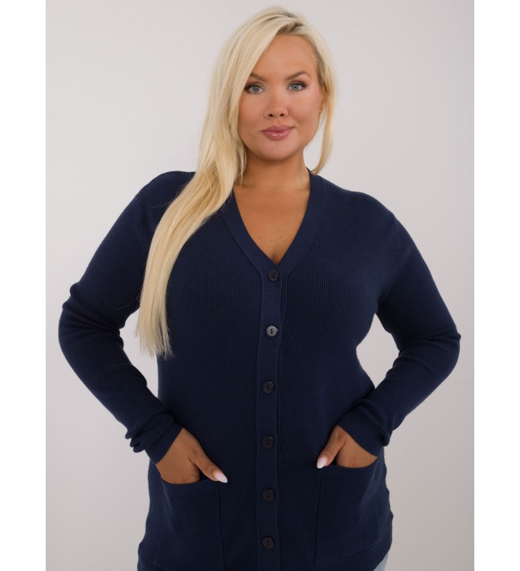 Sweter plus size PM-SW-PM730.31P granatowy