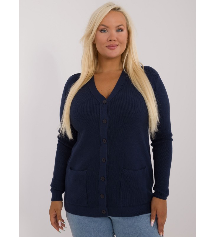 Sweter plus size PM-SW-PM730.31P granatowy