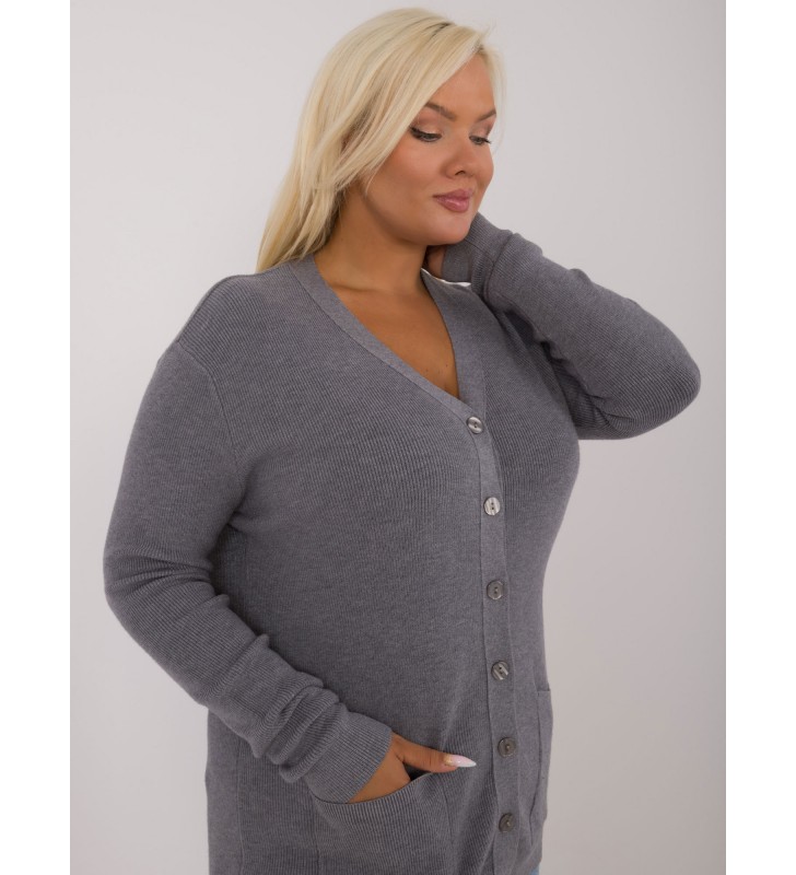 Sweter plus size PM-SW-PM730.31P ciemny szary