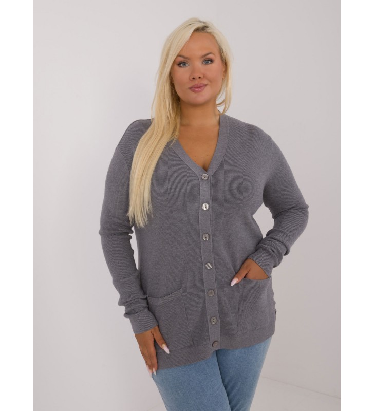 Sweter plus size PM-SW-PM730.31P ciemny szary