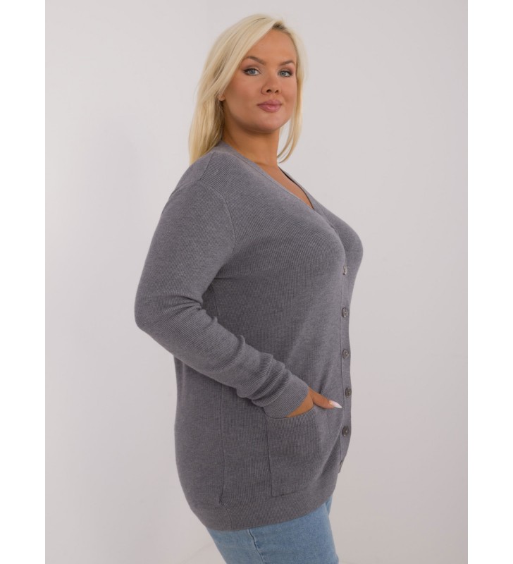 Sweter plus size PM-SW-PM730.31P ciemny szary