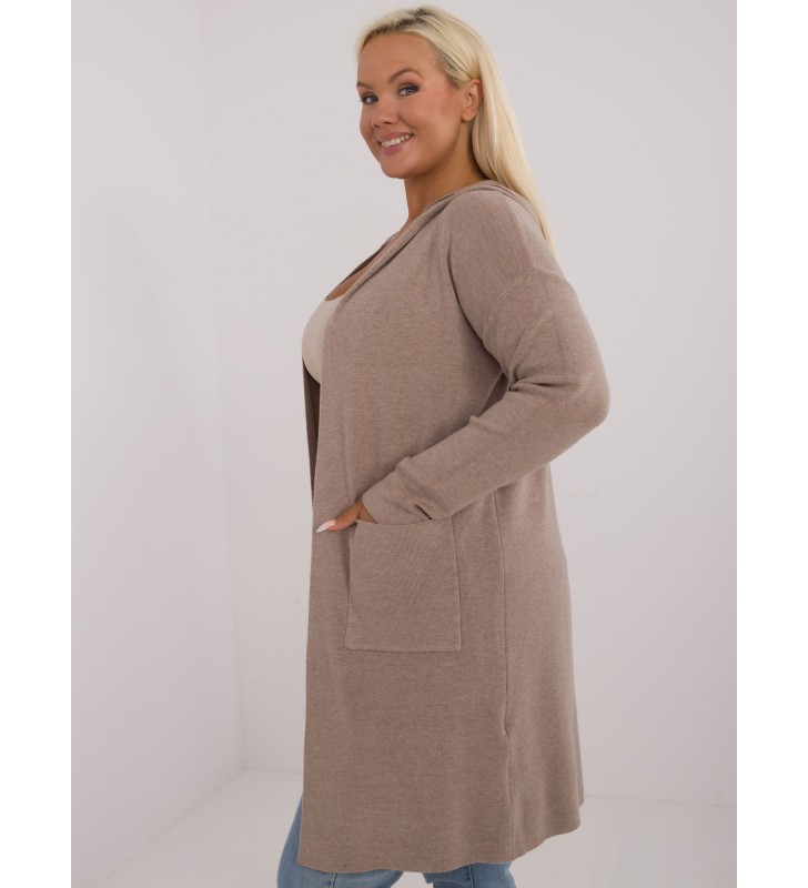 Sweter plus size PM-SW-PM728.02 ciemny bezowy