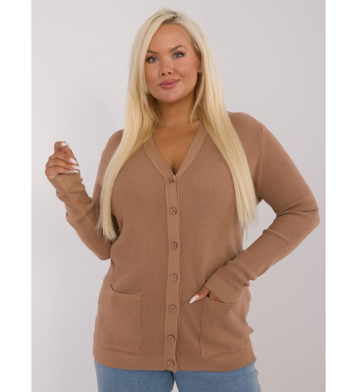 Sweter plus size PM-SW-PM730.31P camelowy