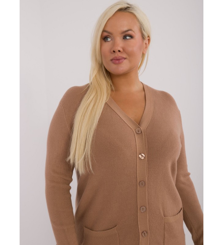 Sweter plus size PM-SW-PM730.31P camelowy