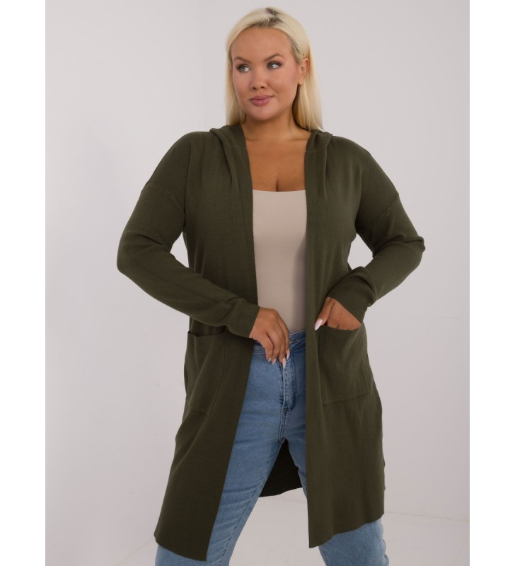 Sweter plus size PM-SW-PM728.02 khaki