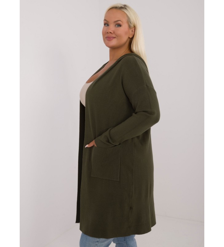 Sweter plus size PM-SW-PM728.02 khaki