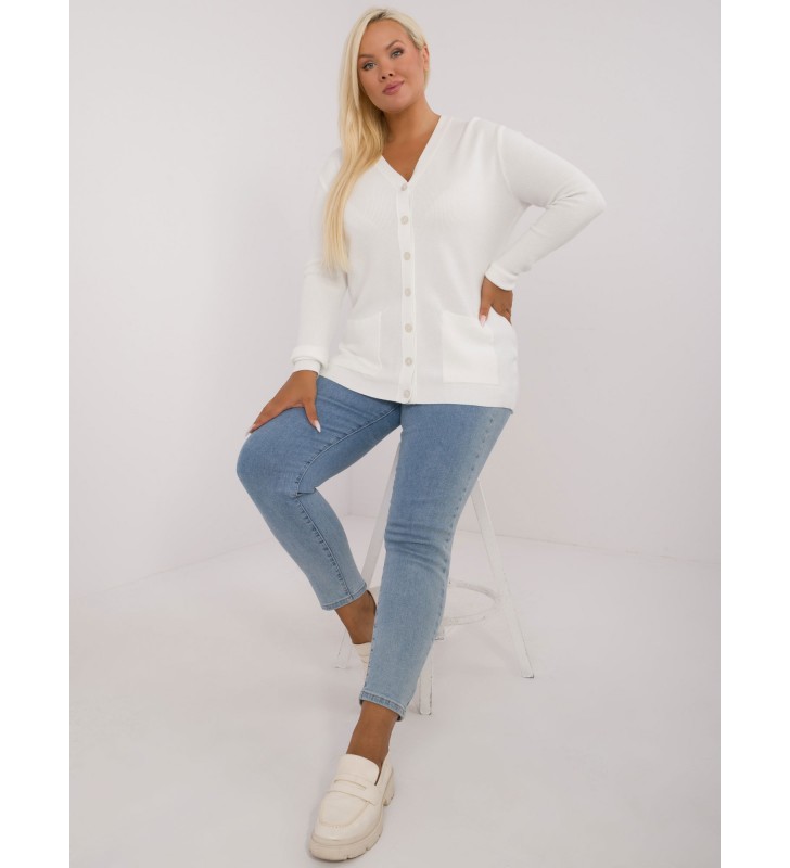 Sweter plus size PM-SW-PM730.31P biały