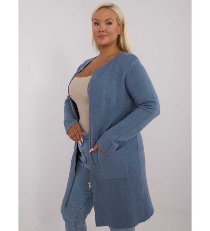 Sweter plus size PM-SW-PM793.01 niebieski