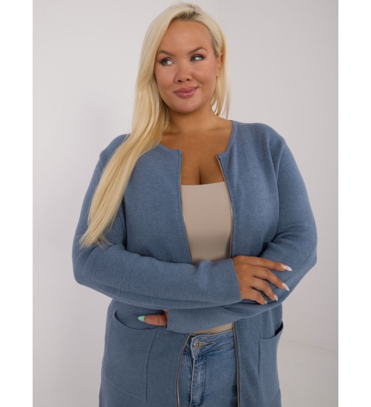 Sweter plus size PM-SW-PM793.01 niebieski