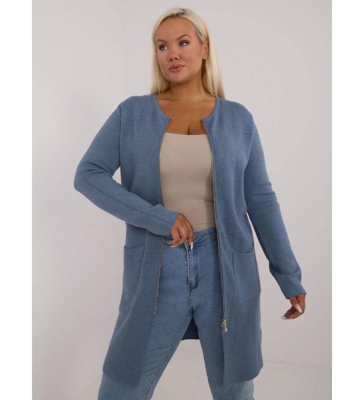 Sweter plus size PM-SW-PM793.01 niebieski