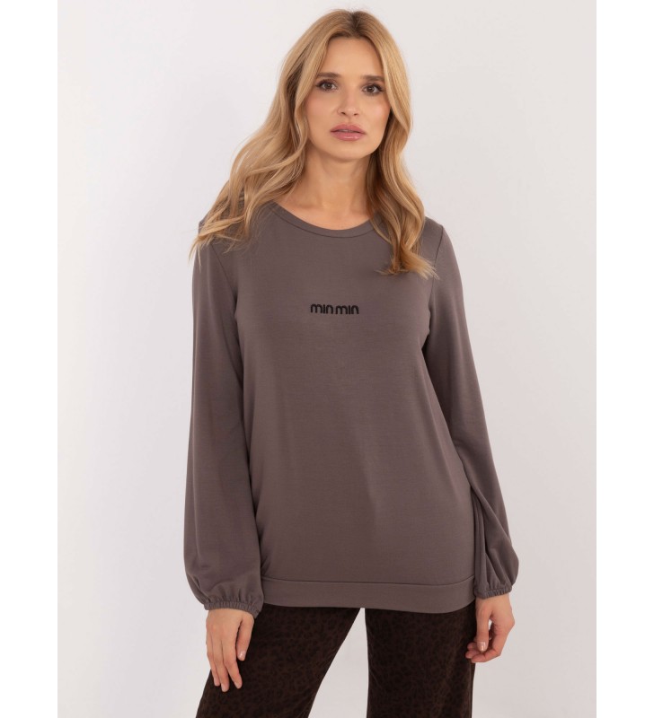 Bluzka longsleeves RV-BZ-A-162.96 brązowy