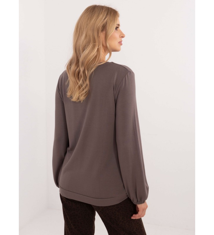 Bluzka longsleeves RV-BZ-A-162.96 brązowy