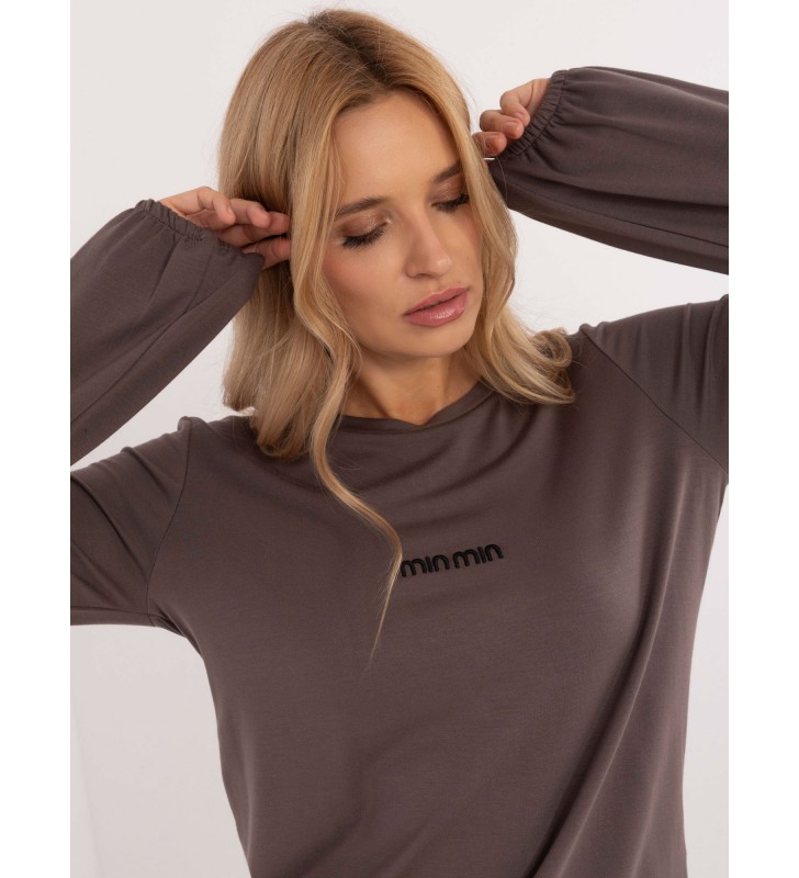 Bluzka longsleeves RV-BZ-A-162.96 brązowy