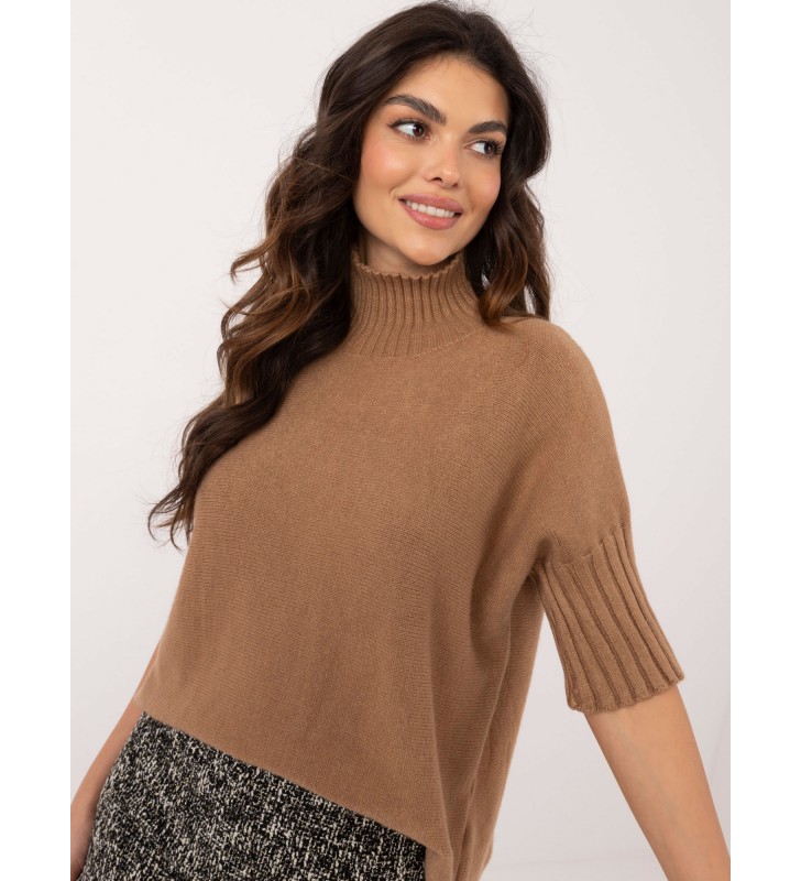 Sweter z golfem IT-SW-0812.16X camelowy