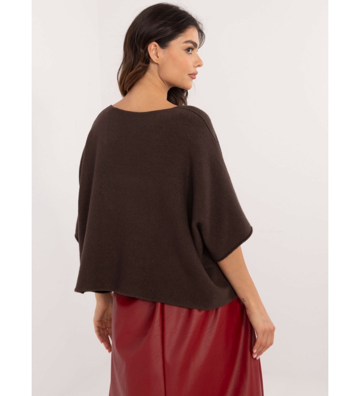 Sweter oversize IT-SW-0811.82P ciemny brązowy