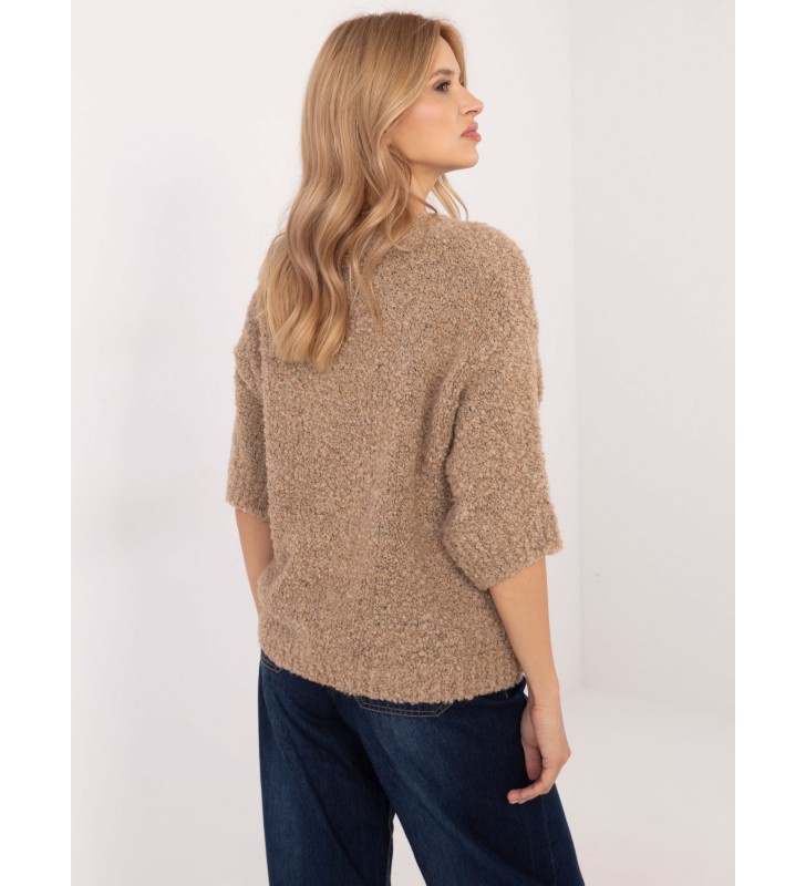 Sweter oversize MI-SW-1110.39P ciemny bezowy