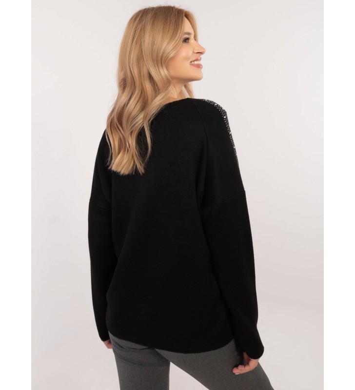 Sweter oversize DHJ-SW-17690.21 czarny