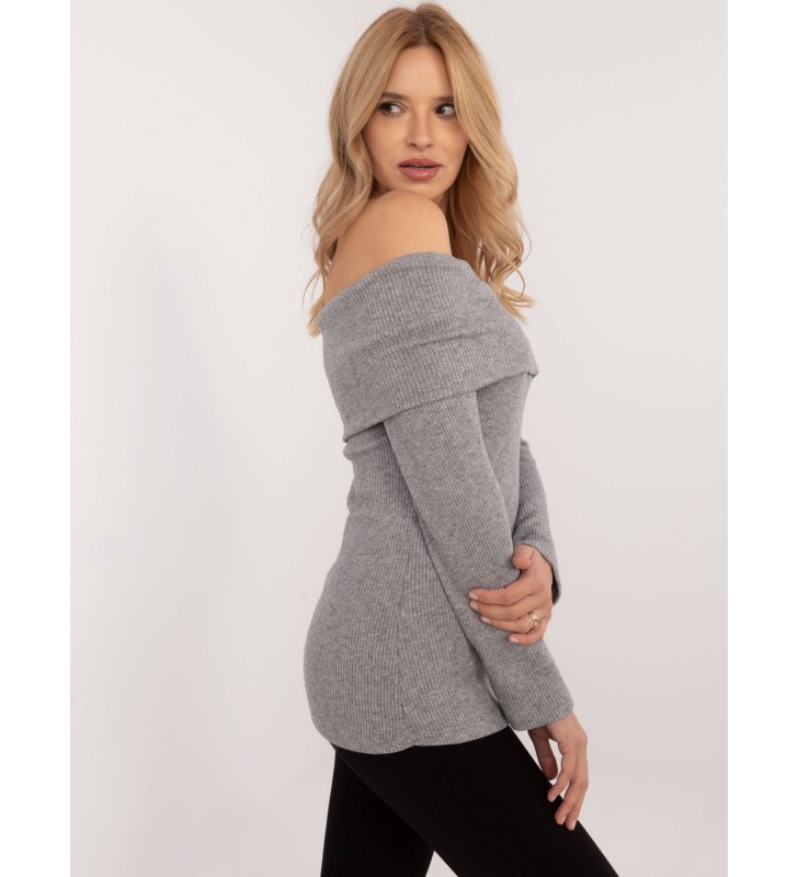 Sweter z odkrytymi ramionami DHJ-SW-A2449.33 szary