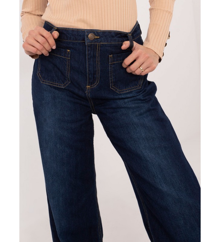 Spodnie jeans jeansowe D80016BD62456D283 granatowy