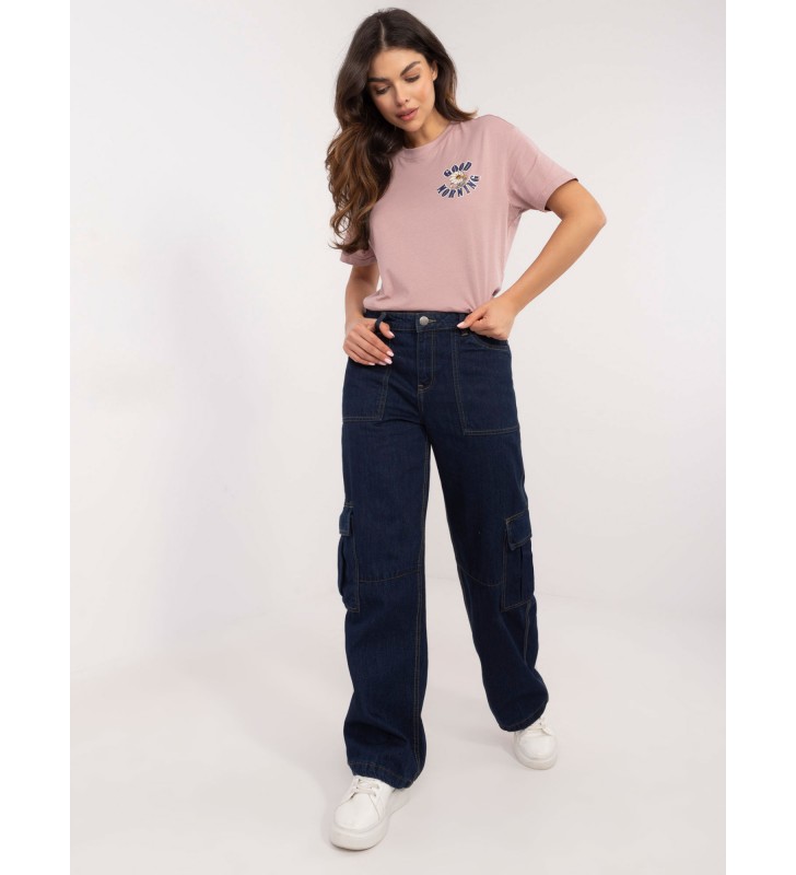 Spodnie jeans jeansowe D80016BD62458D282 granatowy