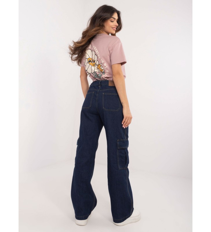 Spodnie jeans jeansowe D80016BD62458D282 granatowy