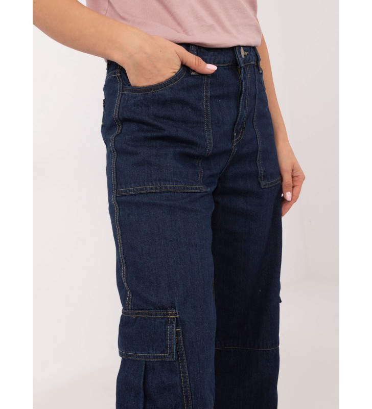 Spodnie jeans jeansowe D80016BD62458D282 granatowy