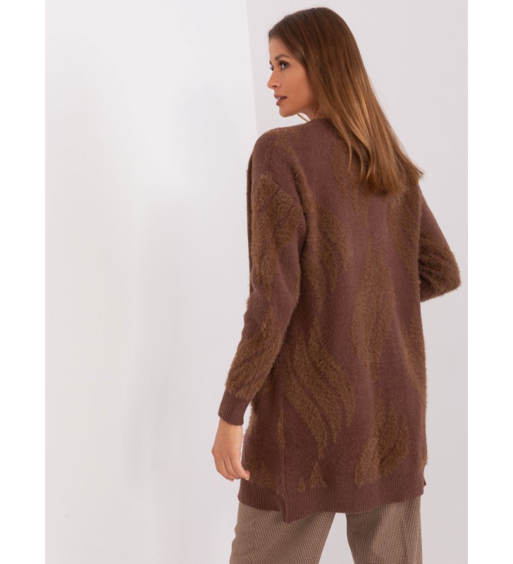 Sweter kardigan AT-SW-234501.00P brązowy