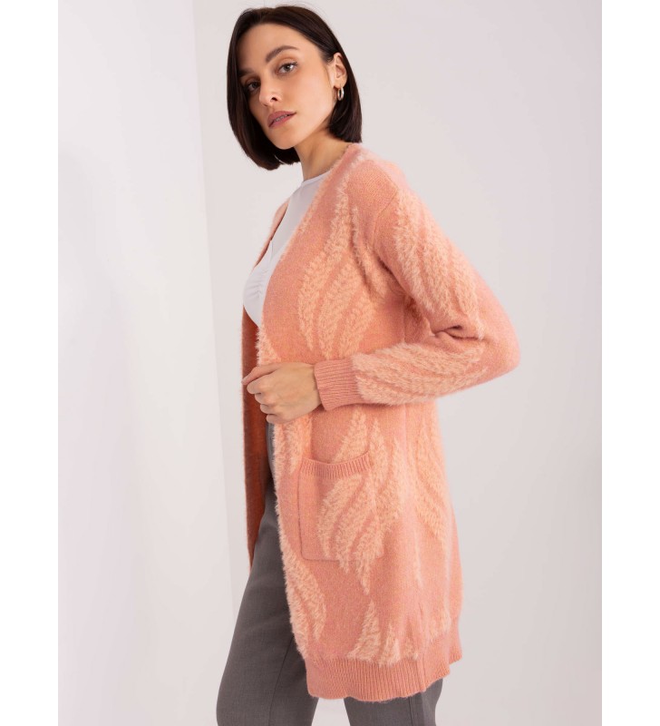 Sweter kardigan AT-SW-234501.00P ciemny różowy