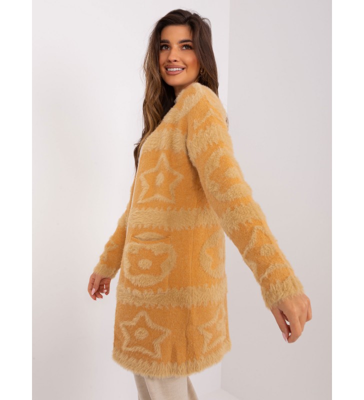 Sweter kardigan AT-SW-234503.00P camelowy