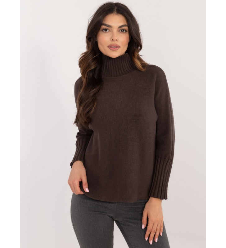 Sweter z golfem IT-SW-0814.36 brązowy