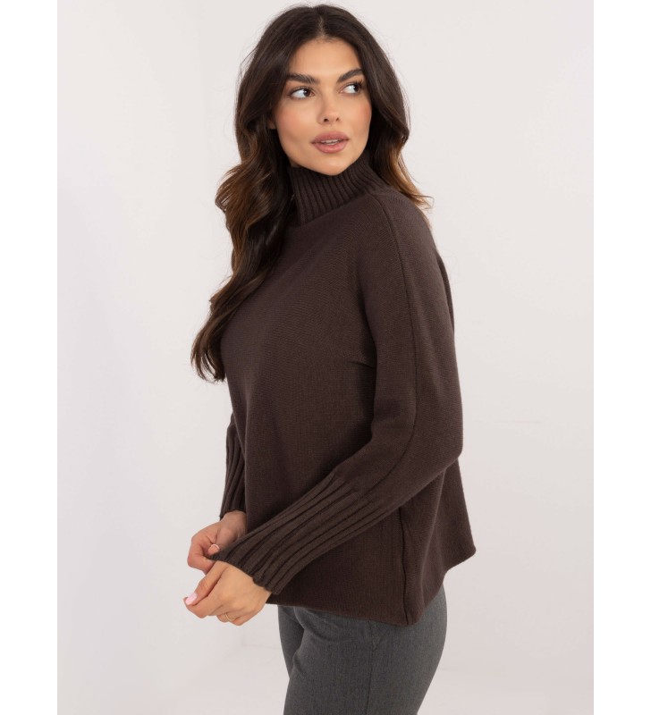 Sweter z golfem IT-SW-0814.36 brązowy