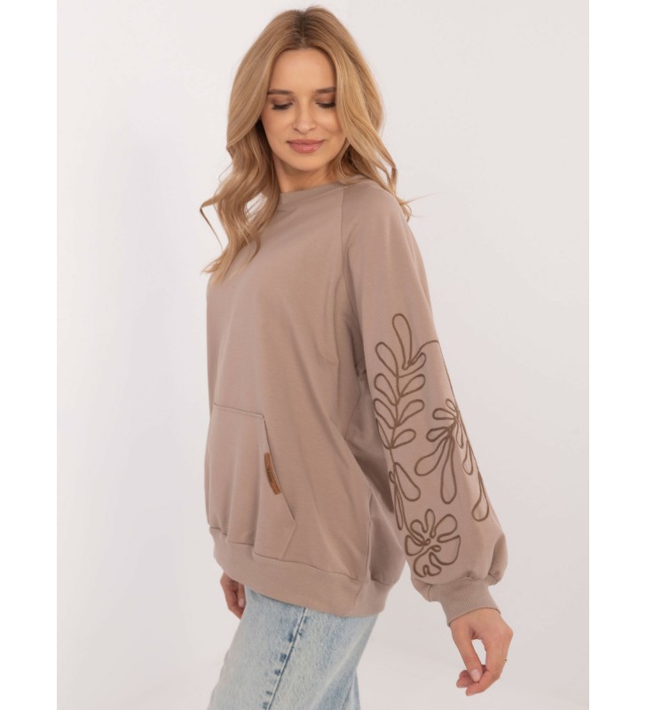 Bluza kangurka RV-BL-9972.10X ciemny bezowy