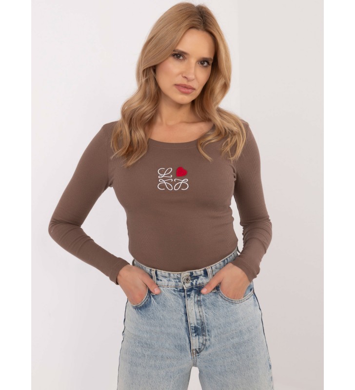 Bluzka longsleeves CLM-BZ-1416.95 brązowy