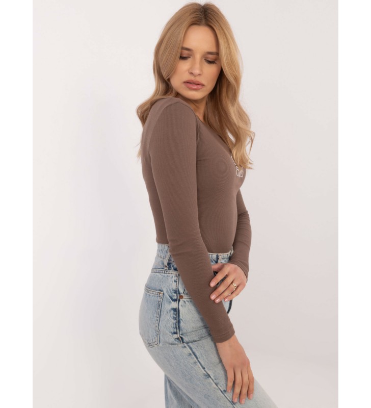 Bluzka longsleeves CLM-BZ-1416.95 brązowy